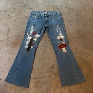 True religion hippie bell bottoms